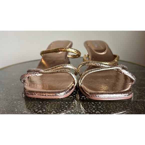 NWT CIRCUS NY by SAM EDELMAN Faye Metallic Twist Strappy Slide Sandals Size 9 - Picture 4 of 7